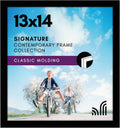 Americanflat 13x14 Picture Frame with Shatter-Resistant Glass - Signature Collection - Gallery-Style Frames Made of Engineered Wood - Photo Frame for Wall Display - Black