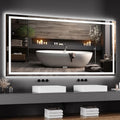 GarveeHome 60x30 LED Bathroom Mirror with Lights, Dimmable, Anti-Fog, Backlit + Front Lit, Lighted Bathroom Vanity Mirror for Wall, Memory Function, Tempered Glass, Shatter-Proof (Horizontal/Vertical)