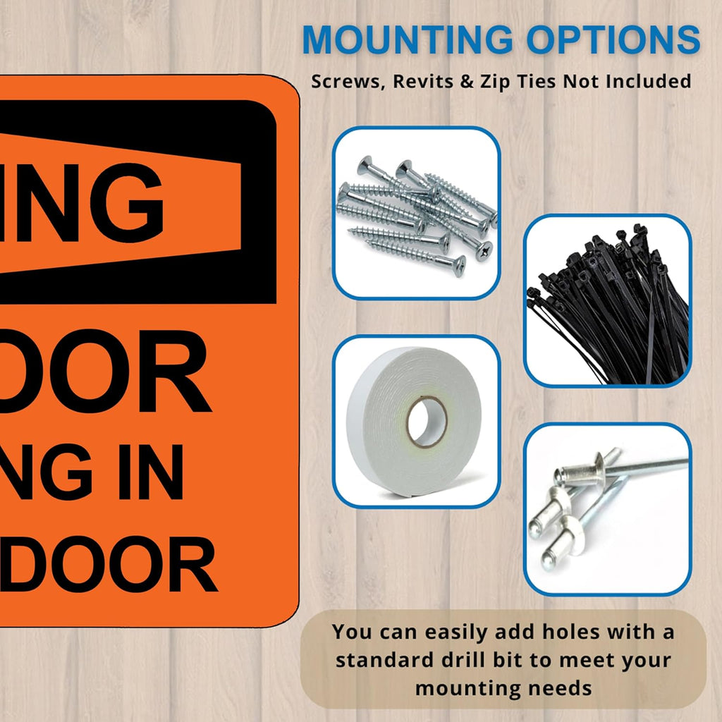 Notice Keep Door Closed Unless Loading or Unloading Sign - ADA Compliant Digitally Printed Text Wall Signs – Loading Docks Delivery Zone Safety Security Sign - Plastic – 3.5” x 5”