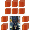 Non Fading Orange Reflective Stickers 2 inch X 2 inch, Outdoor Waterproof High Visibility Warning Safety Adhesive Reflector Tape (100 Pcs)