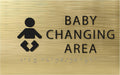 6" X4" Baby Changing Area Sign | Tactile Graphics Grade 2 Braille Text Baby Care Sign| ADA Compliant Wall Mount Plastic Restroom Sign for Hospital, Offices, Clinics and Apartments