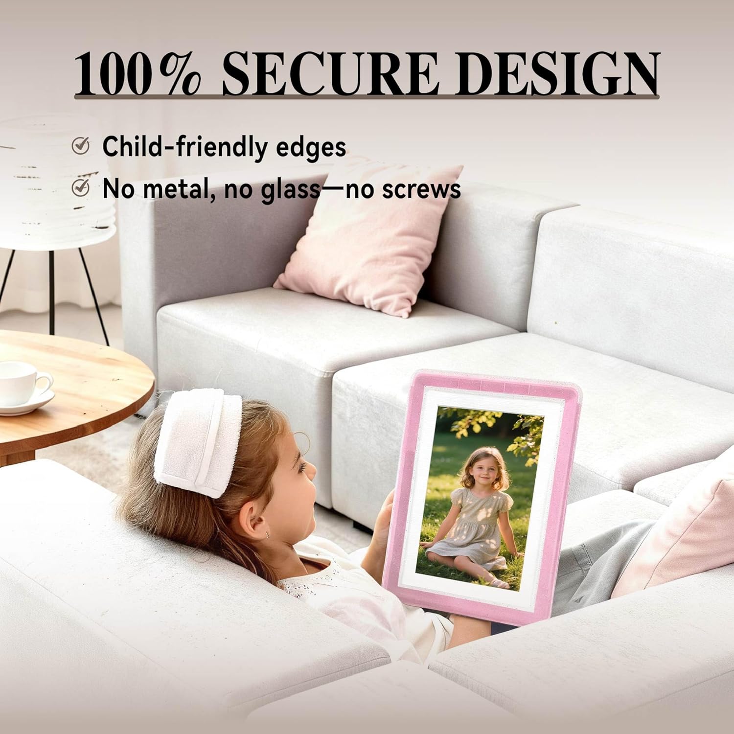 5x7 Picture Frame, Clear Acrylic Photo Frame with White Mat for 4x6 Photos, One-Piece Shatterproof Tool-Free Design, UV-Resistant Waterproof Tabletop Frame for Home Office Decor with 10-Year Warranty