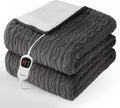 Homemate Electric Heated Blanket Full - 72"x84" Heating Bed Blankets Throw with 10 Heating Levels 8 Hours Auto Off Fast Heating Over-Heated Protection Ultra Soft Warm Flannel ETL Certified