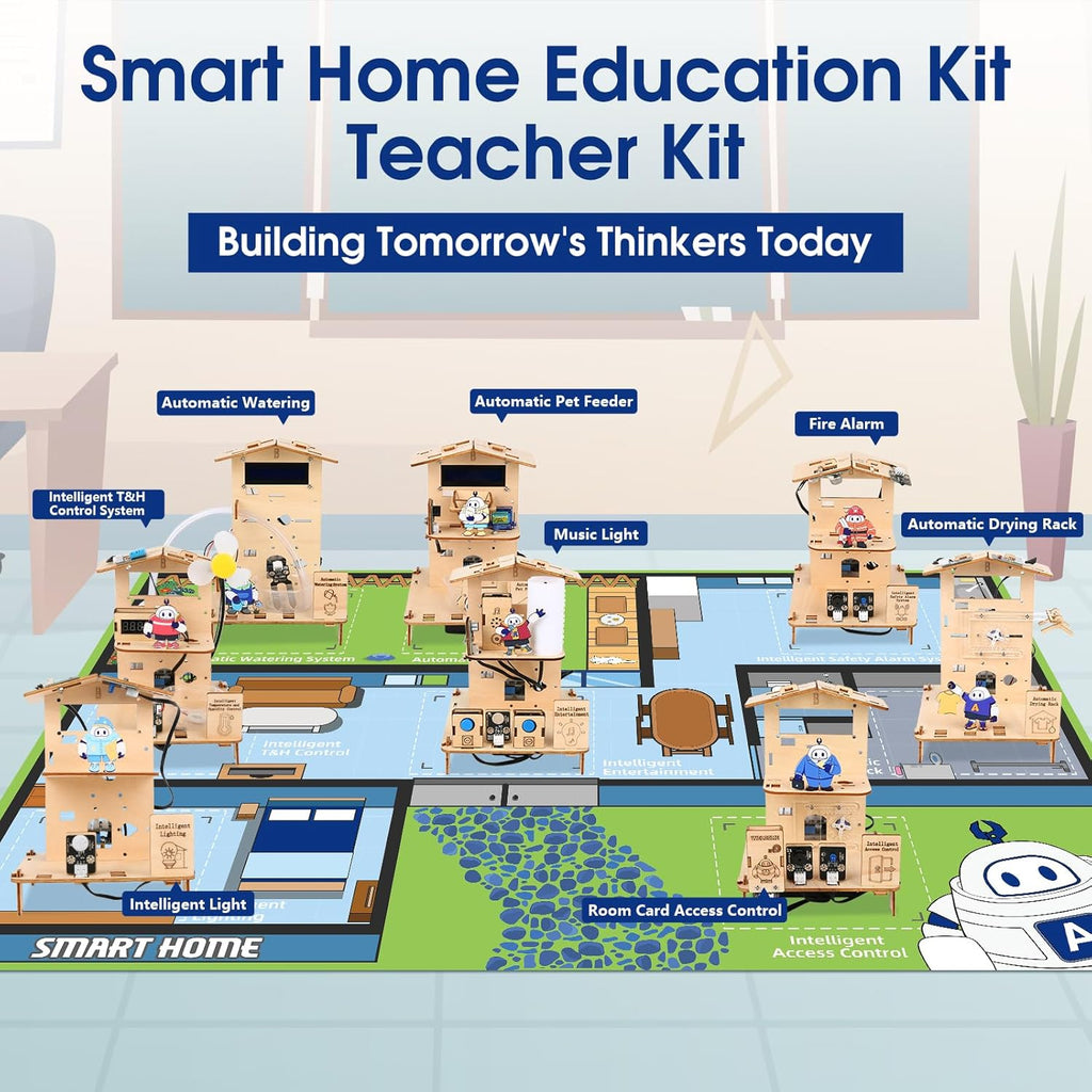 ACEBOTT 8-Piece Set ESP32 STEM Smart Home Education Kit Compatible with Arduino, STEM Robotics Science Kits for Kids Age 12+, Engineering Projects STEAM Activities Gifts 12+ Year Old Boys Crafts