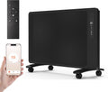 Energy Efficient Mica Infrared Space Heater for Large Room Indoor Use, Smart WiFi Wall Mounted or Portable Panel Heater, Fast Heating, Quiet, White