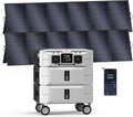 IEE SP5000 Solar Generator 5000W, 5120Wh Power Station with 2x500W Solar Panels, 5 AC Outlets(9000W Surge), 120V/240V Dual Voltage, LiFePO4 Battery for Home Backup Outdoors Camping RV Emergency