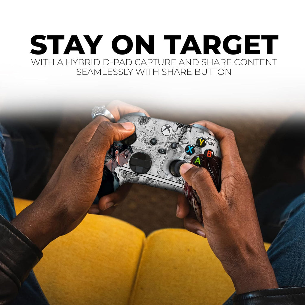 DreamController Attackk On Tittan Custom X-box Controller Wireless compatible with X-box One/Series X/S Proudly Customized in USA with Permanent HYDRO-DIP Printing(NOT JUST A SKIN) (MODDED)