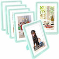 5x7 Picture Frame, Clear Acrylic Photo Frame with White Mat for 4x6 Photos, One-Piece Shatterproof Tool-Free Design, UV-Resistant Waterproof Tabletop Frame for Home Office Decor with 10-Year Warranty