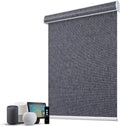 SmartWings Motorized 100% Blackout Shades Blinds, Custom Size, Cordless Window Shades Rechargeable Battery, Work with Matter/Apple HomeKit, Alexa, Thread/Zigbee, Remote Optional, Eclipse Charcoal