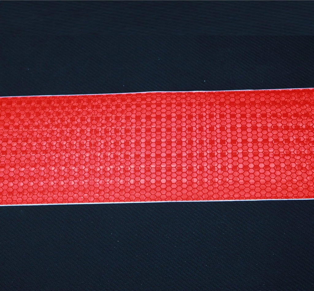Red Reflective Tape Outdoor Waterproof 4 inch Wide, High Visibility Warning Industrial Marking Tape, Safety Stickers (68 feet,3 Rolls)