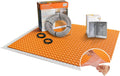 All-in-one Electric Radiant Floor Heating Kit 51 Sq Ft 120V with Smart WiFi Programmable Touchscreen Thermostat, Peel and Stick Heating Uncoupling Membrane, Underfloor Heating Cable