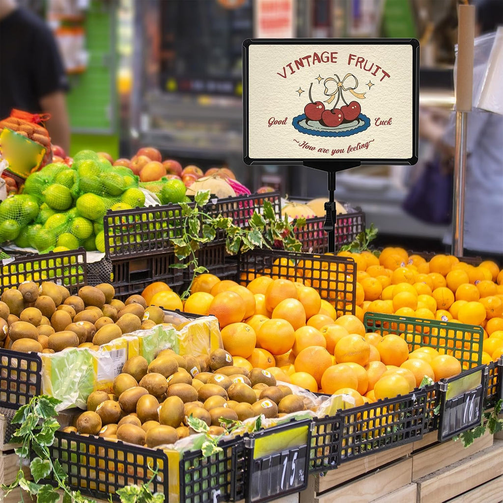 Adjustable Sign Holder Stand 8.5 x 11, Sign Stand for Display,Adjustable Sign Holders For Table Top, Table Sign Holders,Suitable for indoor use (Black-2pcs)