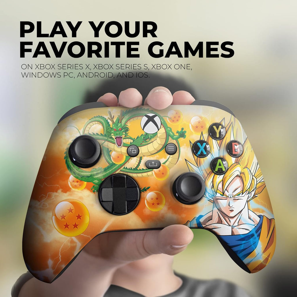 DreamController D. B. Z. Gokku Custom X-box Controller Wireless compatible with X-box One/Series X/S Proudly Customized in USA with Permanent HYDRO-DIP Printing (NOT JUST A SKIN)