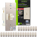 Enbrighten Almond Z-Wave Plus Smart Light Switch with QuickFit and SimpleWire, 3-Way Ready, Compatible with Alexa, Google Assistant, ZWave Hub Required, Repeater/Range Extender, Toggle, 24 Pack, 82686