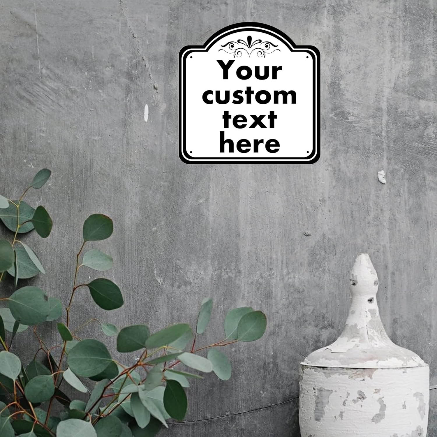 Custom Sign, Custom Indoor/Outdoor Decorative Sign，Aluminum Weatherproof Metal Sign Multiple Sizes, Customize for Office, Business, Workplace, office, Home, Delivery Signs