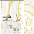 25PCS Bathroom Accessory Set, White Bathroom Set with Large-Capacity 4 Gallon Trash Can,Bathroom Rugs Set, Waterproof Shower Curtain, Toilet Brush, Toothbrush Holder & Soap Dispenser
