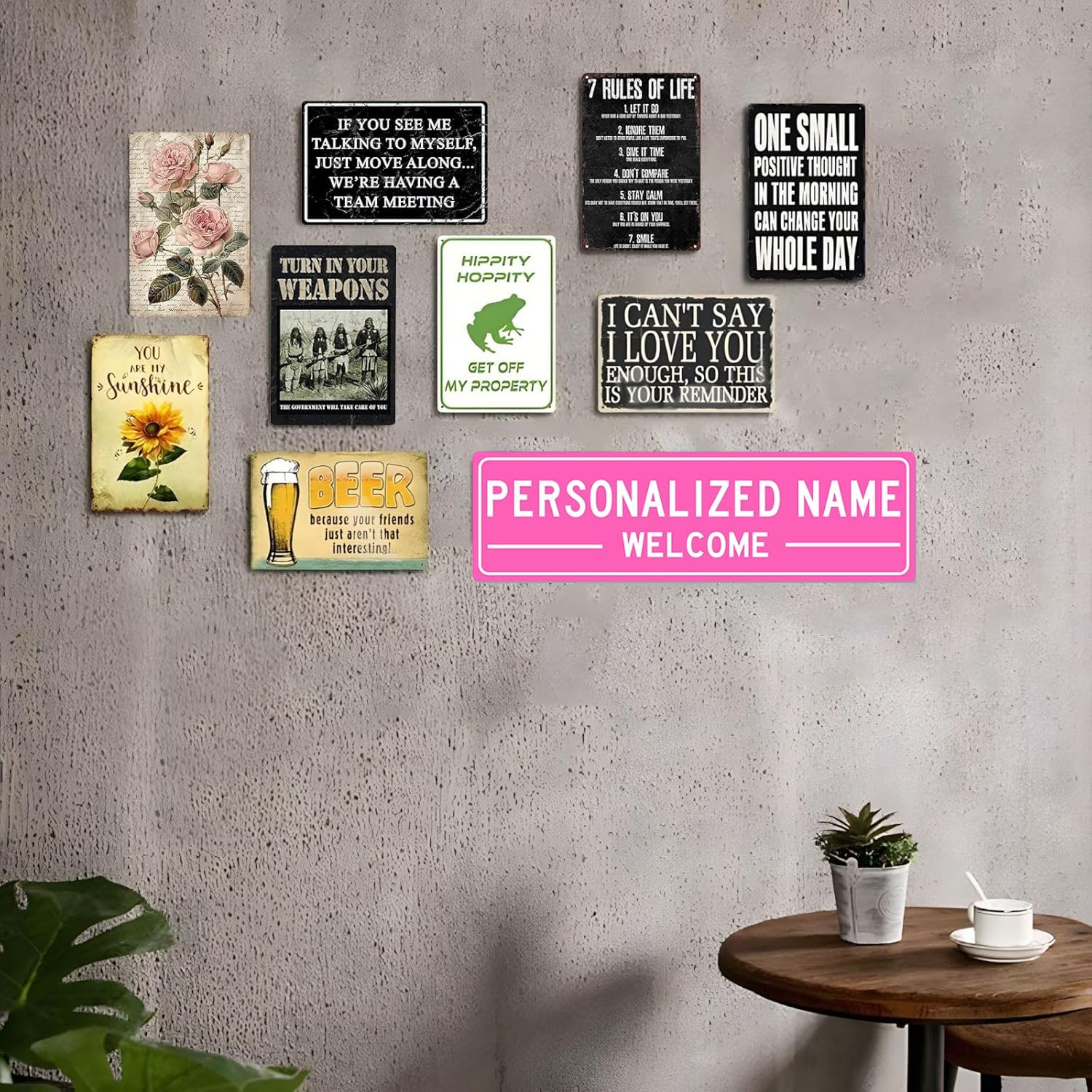 Custom Street Sign with Directional Arrow, Double Sided/Reflective Option, Personalized Road Address Metal Sign, Customize for Business, Office, Outdoor, Home, Delivery 18''x6''