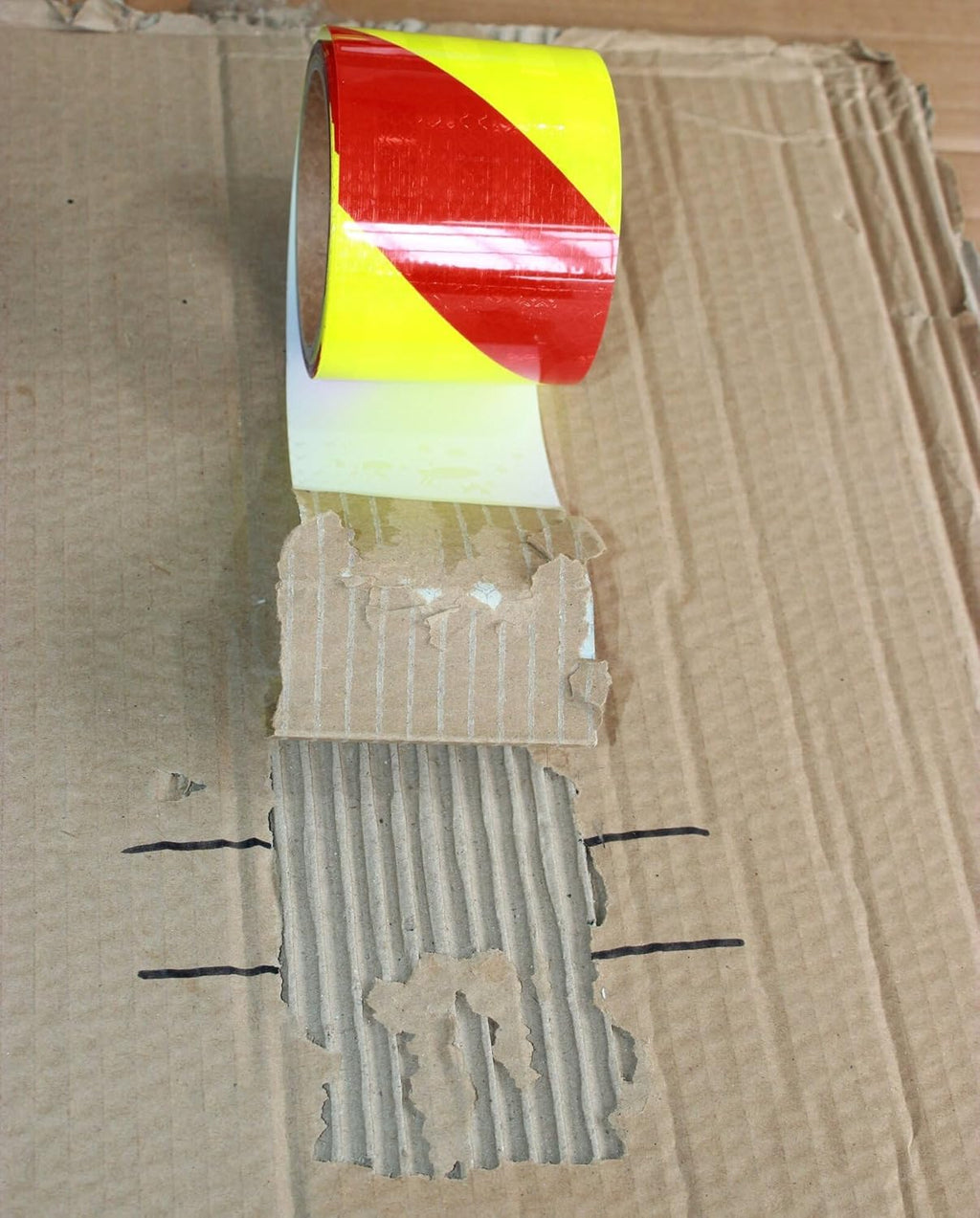 Non Fading Reflective Tape Outdoor Waterproof 3 inch Wide, High Visibility Industrial Marking Tape, Safety Adhesive Stickers (11 feet)