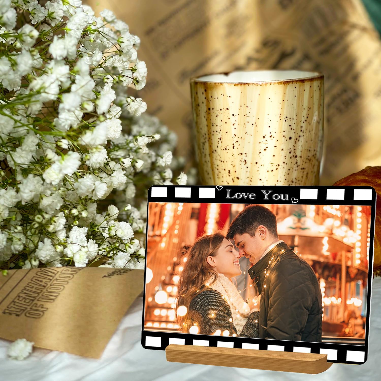 Custom Metal Photo Prints, Personalized Picture Frame with Your Photos, Customized Photo Gifts for Lovers, Couples, Family and Home Decor