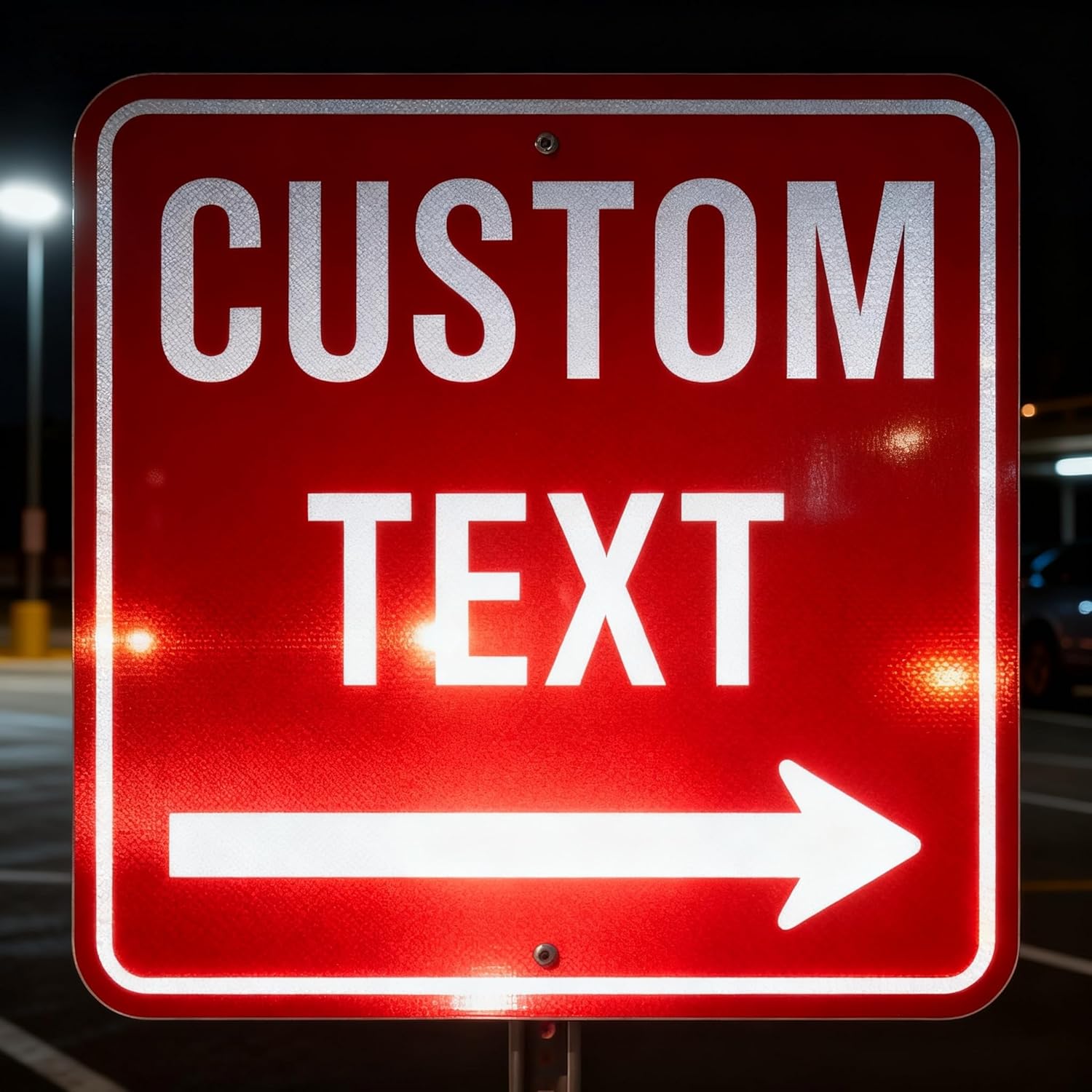 Custom Metal Sign for Outdoor, 24x24 inch 0.04" Aluminum, Weatherproof, Reflective Option, Single/Double Sided Design