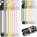 Nearockle Silicone Cable Ties Cord Organizer for Cable Management, 20PCS 4.2" and 7.1" Reusable Cable Organizer Electronic Accessories for Home, Office, Kitchen, School, Travel (5 Colors)