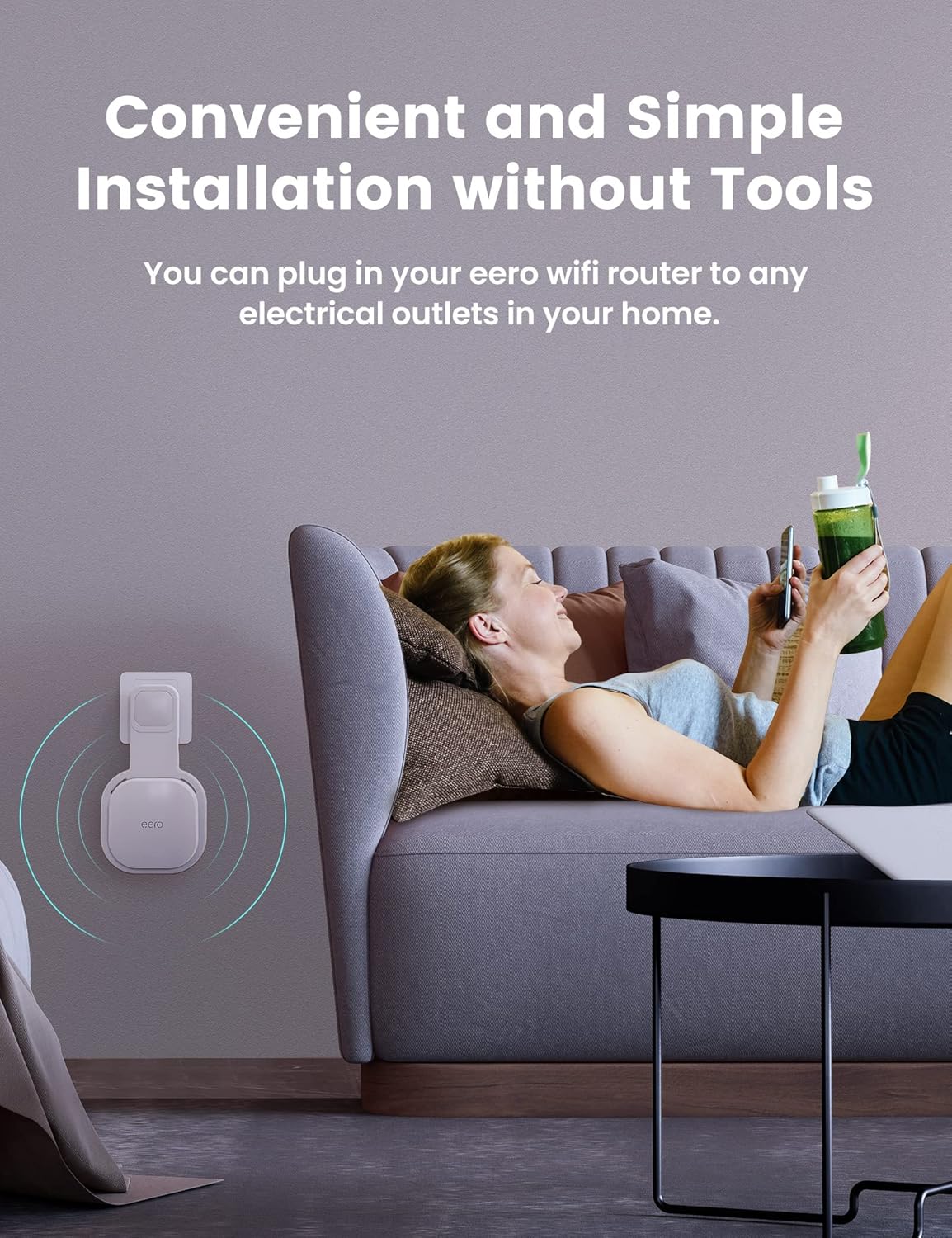 DG-Direct Wall Mount Holder for eero 6 and eero 6+ Router Mesh Wi-Fi System, No Messy Wires, The Outlet Wall Mount Holder for eero 6 Plus, Stand Bracket for eero 6 Extender Space Saving White