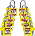 TRADESAFE Lockout Tagout Locks Set - 10 Yellow Keyed Alike Padlocks, 2 Keys Per Lock, OSHA Compliant Loto Locks