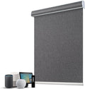 SmartWings Motorized 100% Blackout Shades Blinds, Custom Size, Cordless Window Shades Rechargeable Battery, Work with Matter/Apple HomeKit, Alexa, Thread/Zigbee, Remote Optional, Eclipse Anchor Grey