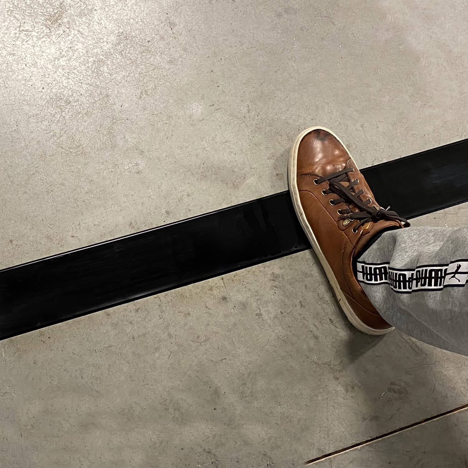 SmartSign Black 2 inch x 100 feet Floor Marking Tape, 32 mil Vinyl Floor Tape, Superior Mark Industrial Use Safety Tape with Beveled Edges, Strong Adhesive, for Gym/Warehouse/Courts