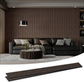 Wood Salt Acoustic Wall Panels, 2 Piece 94" x 23.6" x 0.8" Soundproof Wooden Wall Panels, 3D Fluted Sound Absorbing Panel, Natural Walnut