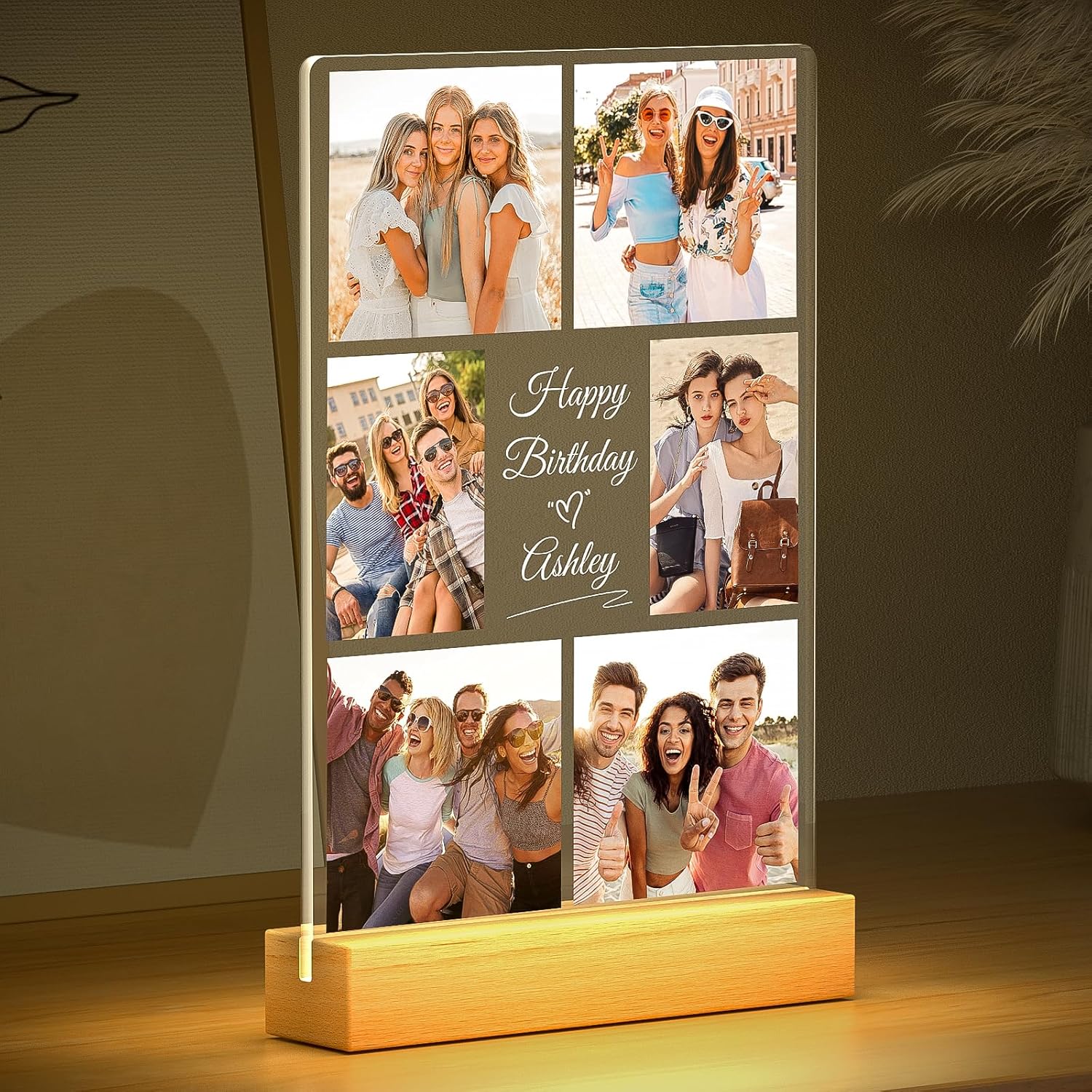 Customized Best Friend Birthday Gifts for Women, Personalized Picture Frame with Photos, Customized Photo Frame, Custom Picture Frames, Personalized Valentines Day Gifts for Women Men Her Him Friends