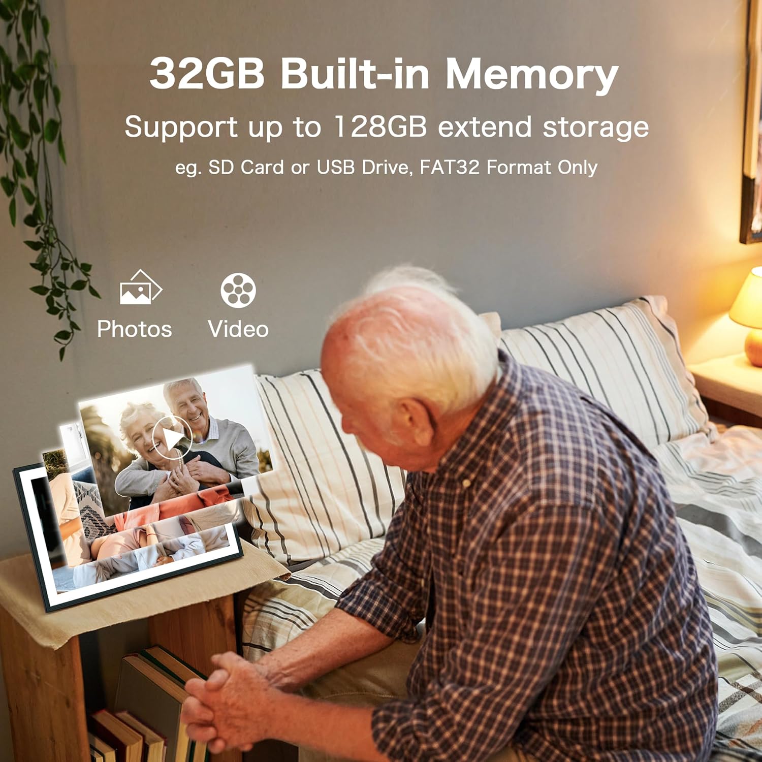 WiFi Digital Picture Frame, Frameo 15.6 inch Large Digital Photo Frame, 1920*1080 IPS FHD Touchscreen, Instant Share Pictures Video, 32GB Storage, Photo Frame Electronic, Gift for Mom, House Warming