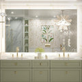 Keonjinn Bathroom Mirror with Lights 60 x 36 Inch, LED Mirror with Backlit, Anti Fog Lighted Mirror with Stepless Dimmable, UL Listed LED Driver, Waterproof, CRI90+, HD Tempered Glass