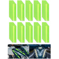 Non Fading Fluorescent Yellow Reflective Stickers 1 inch X 4 inch, Outdoor Waterproof High Visibility Safety Adhesive Reflector (100 Pcs)