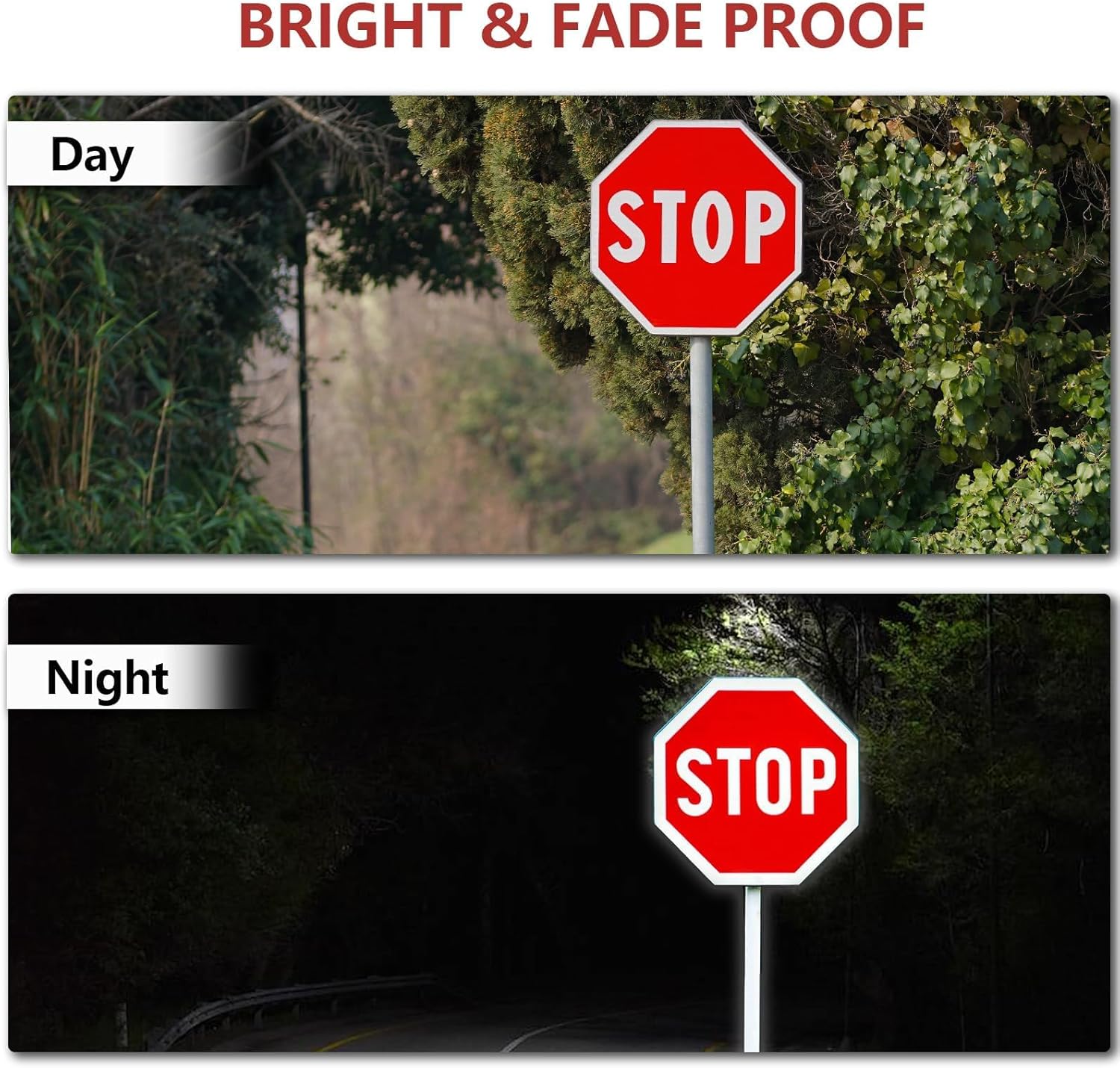 3 Pack Large Stop Signs, 30 x 30 Inches Street Road Sign, UV Protected and Weather Resistant, Octagon Rust Free Aluminum Sign, 2 Pre-drilled Holes