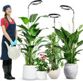 Wolezek Grow Lights for Indoor Plants Full Spectrum, 80 LEDs 3 Colors, 65in Large Plant Lights for Indoor Growing with 360°Gooseneck, 6/12/16H Timer, 5 Brightness, Height Adjustable, Black 3 Pack