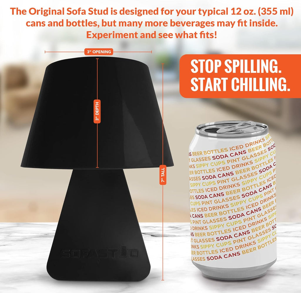 Original Couch Cup Holder - Spill Proof, Convenient, & Versatile Drink Coaster Molded from BPA Free, Impact Resistant, Durable Plastic That Fits Cans, Cups, Bottles & More