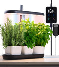 Grow Lights for Indoor Plants, 20W Full Spectrum LED Grow Lamp for Indoor Garden with Intelligent Controller, Height Adjustable, Ideal for Home Desk Plant Lighting (Black, ABS Base)