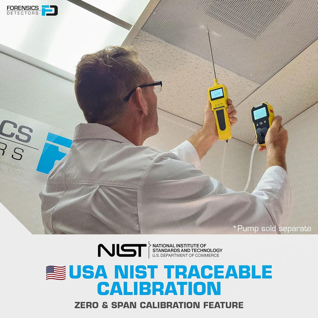 USA NIST Calibrated 4 Gas Monitor by Forensics | O2, CO, H2S, LEL | USB Recharge |