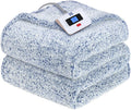 Sealy Electric Blanket Twin Size, Soft Sherpa Heated Blanket Single Control with 10 Heating Levels & 1 to 12 Hours Auto-Off Settings Over-Heated Protection 62"x84" Machine Washable, Blue