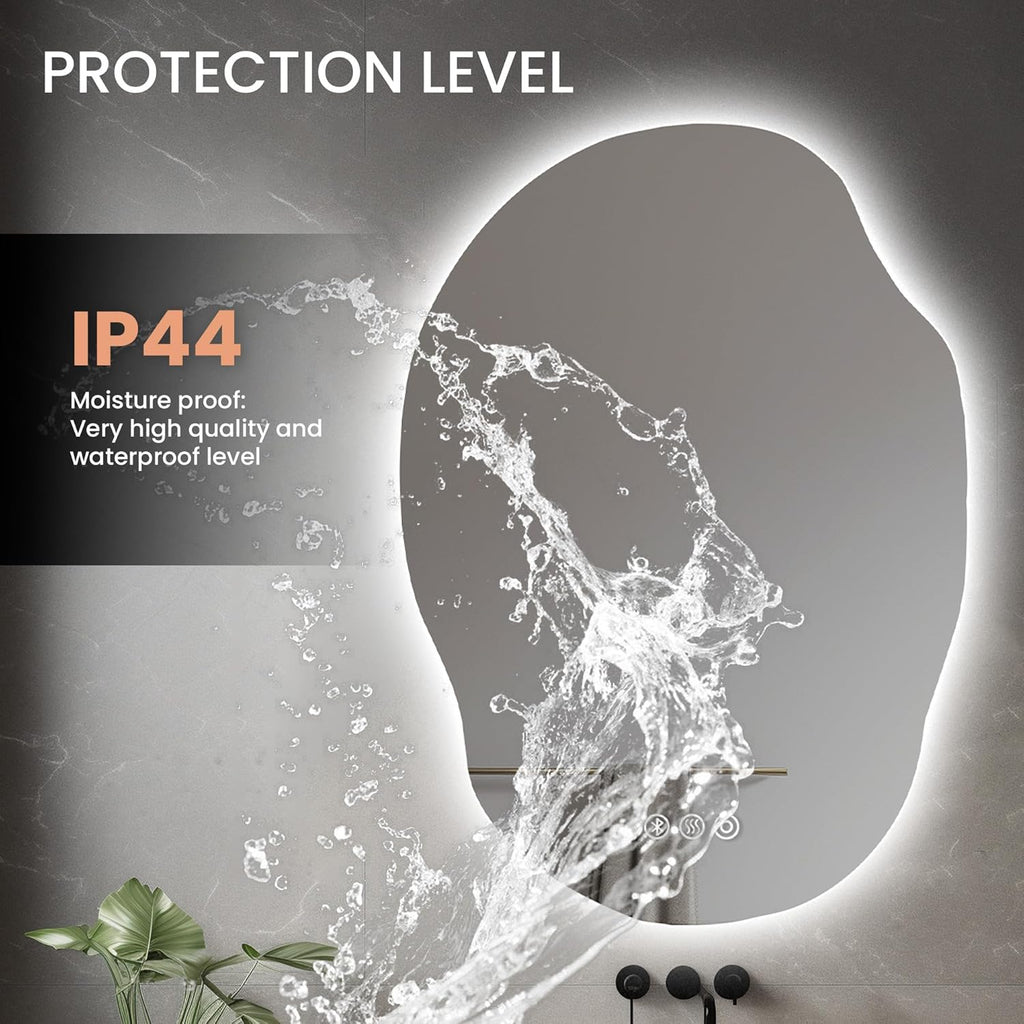 Led Mirror for Bathroom, 25x35 Inch Lighted Mirrors,Backlit Mirror with Bluetooth Speaker, Anti-Fog, Memory Function, 3 Color Temperature, Dimmable Led Bathroom Mirror, Horizontal/Vertical
