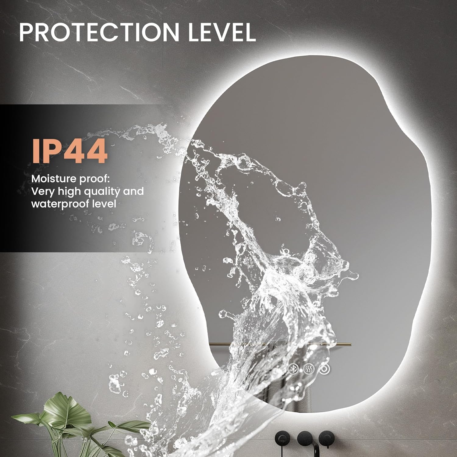 Led Mirror for Bathroom, 25x35 Inch Lighted Mirrors,Backlit Mirror with Bluetooth Speaker, Anti-Fog, Memory Function, 3 Color Temperature, Dimmable Led Bathroom Mirror, Horizontal/Vertical