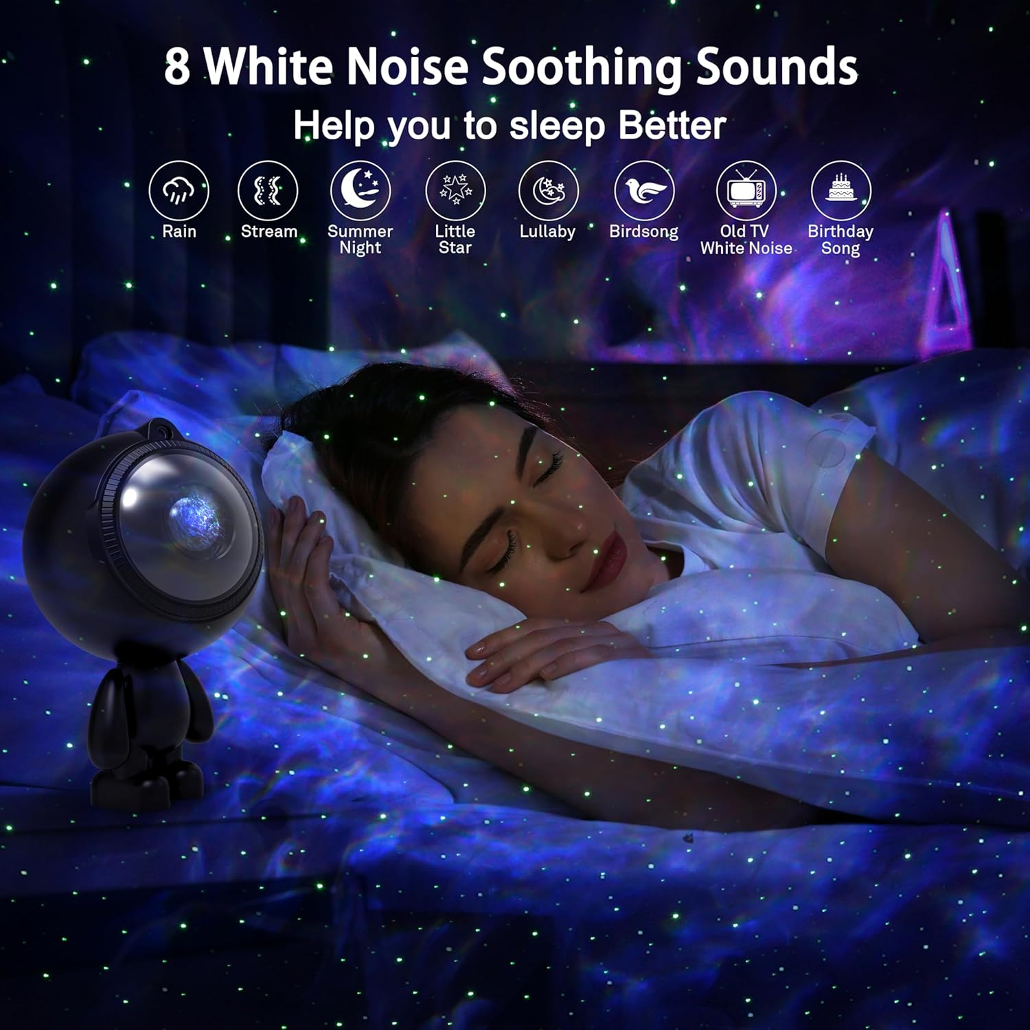 Star Projector, Astronaut Galaxy Projector, Starry Space Nebula Night Light Projector with Timer and Remote, Adults Kids Room Decor Aesthetic, Christmas Birthdays Gift