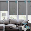 SmartWings Motorized Smart Blinds for Windows in Light Filtering, Electric Remote Roller Shades Compatible with Alexa/Google Home/Homekit, Custom Up to 110”W x 148”H, 5% Openness Aventus Charcoal Grey