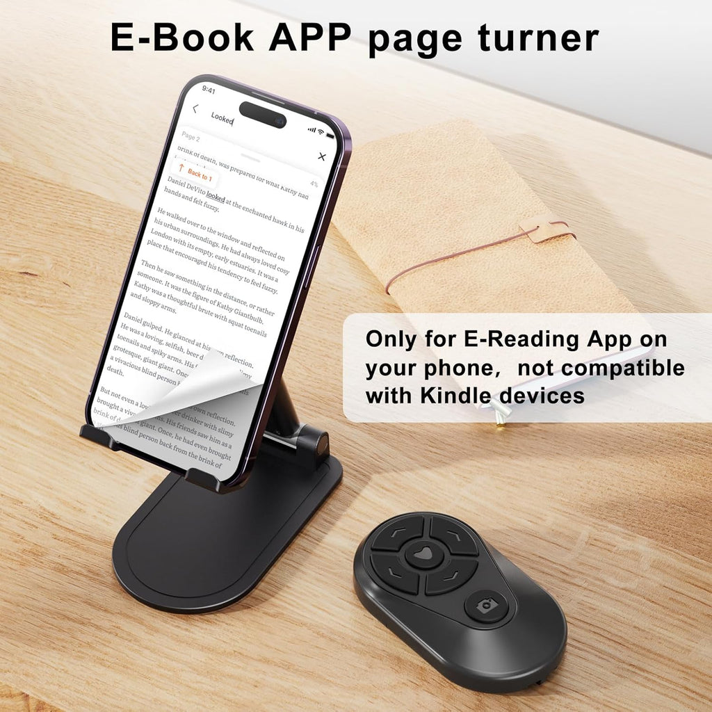 Tiktok Scrolling Ring, iPhone Remote Control, Bluetooth Camera Remote Control, Mobile e-Book Page Turner, Suitable for iOS/Android Phones and Tablets