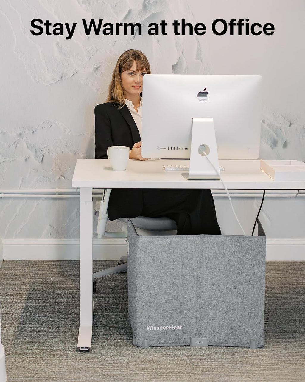 Under Desk Warmer - Silent and Energy Efficient - Personal Under Desk Heater for Legs and Feet - for Office and Home - with Thermostat and Timer