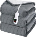 Electric Heated Blanket Full Size, Washable Blanket Warmer for Home for Adults, Fast Heating, Super Cozy Soft Flannel 72" x 84", 9 Heat Levels, 1-9H Auto-Off, ETL Certified, Dark Gray