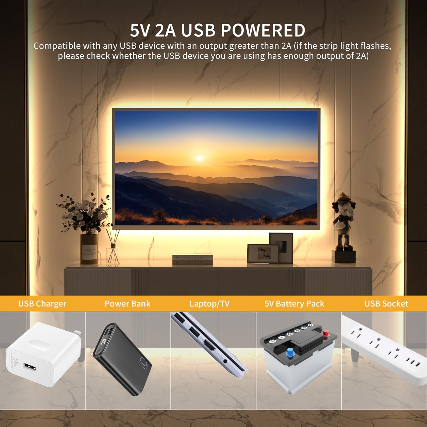 PAUTIX 5V USB CCT Tunable COB LED Strip Lights 6.56ft/2m,1280LEDs 1200lm 2700K-6500K Dimmable CRI85+ with RF Remote TV Backlight,Flexible Under Cabinet Tape Light for Bedroom,Kitchen,Home DIY Lighting