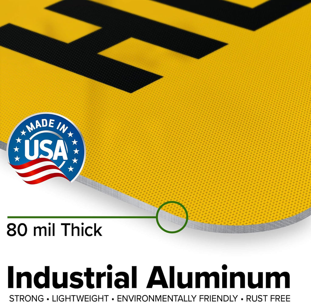Custom Caution Sign, OSHA Sign, 18x24 Inches, 3M EGP Reflective, Rust Free .080 Aluminum, Fade Resistant, Made in USA by My Sign Center