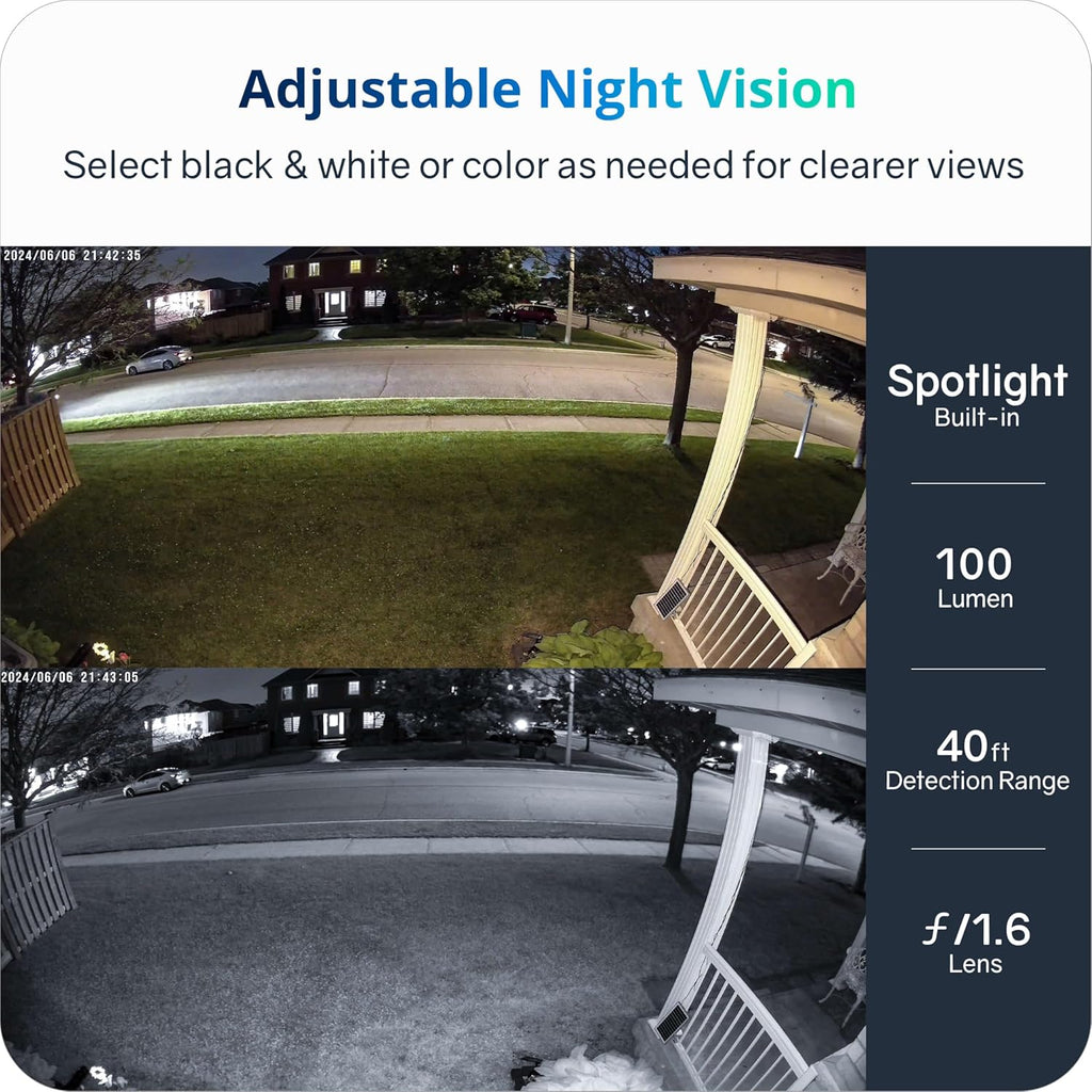 4K Security Cameras Wireless Outdoor/Indoor, Battery Cameras for Home Security, No Monthly Fees, 32G Local Storage, Advanced AI, 5W Solar Panels, Color Night Vision, 2-Way Audio, 2.4Ghz WiFi